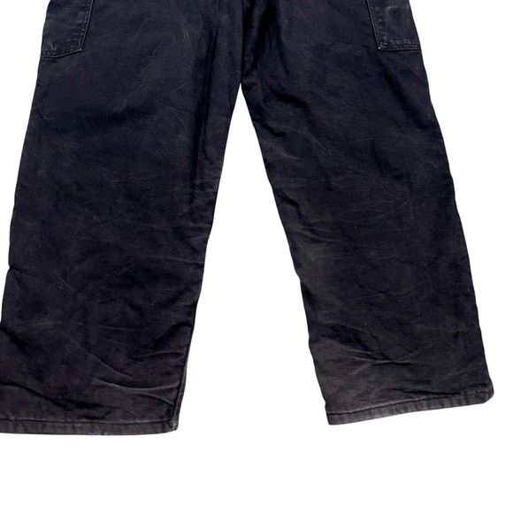 Carhartt Mens R02 BLK Insulated‎ Bib Overalls Black Size 42x30 Workwear - Picture 8 of 8